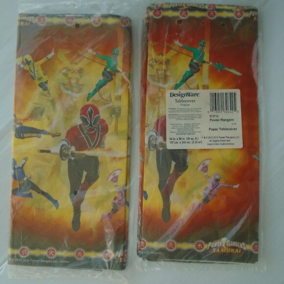 DesignWare Power Rangers Samurai Tablecover Nappe 54 in x 96 in (36 sq ft) - Picture 1 of 5
